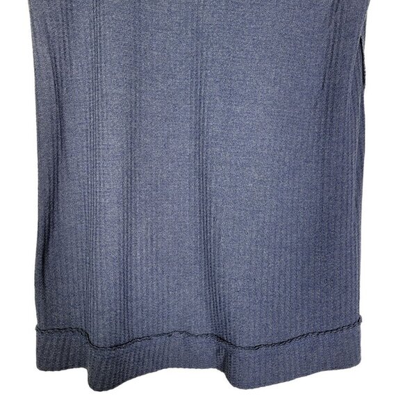 Fresh Produce Women's Long Line Waffle Texture Navy Tunic Blouse Size M - Picture 6 of 10